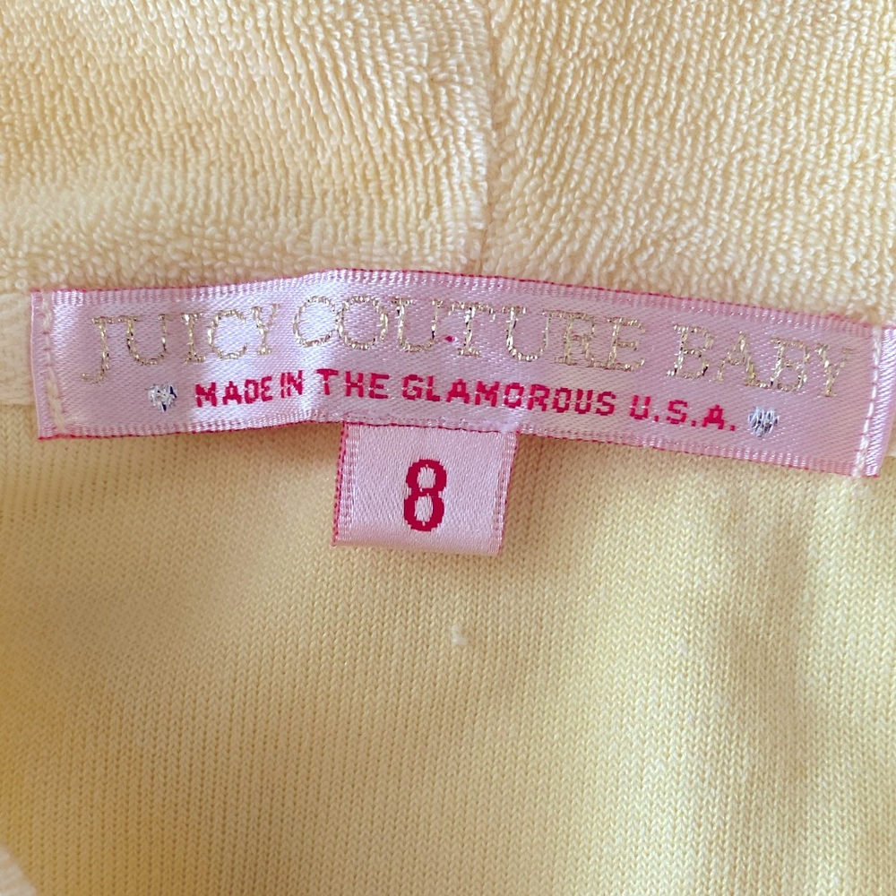 Juicy Couture Terry Hooded Jumper/Coverup Size 8 - Picture 3 of 4